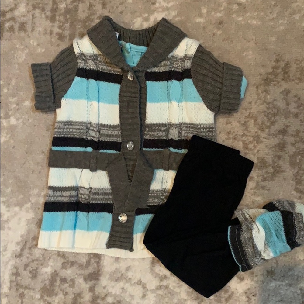 Sweater dress and leggings. 18 months